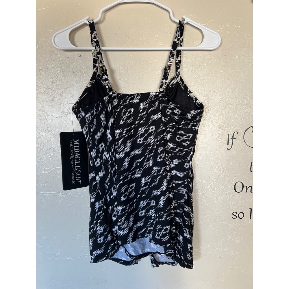 Miraclesuit Love Knot Tankini Top Black White gold Underwire bikini resortwear - Picture 6 of 10